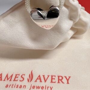 Retired James Avery Sterling Silver Sliding Heart Pendant